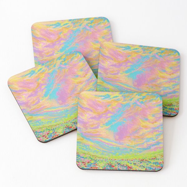 Item preview, Swirly Sky and Flower Fields Painting designed and sold by novea guzman.