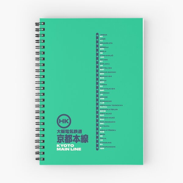 Item preview, Kyoto Main Line Train Station List Map Green designed and sold by VoodooCircus.