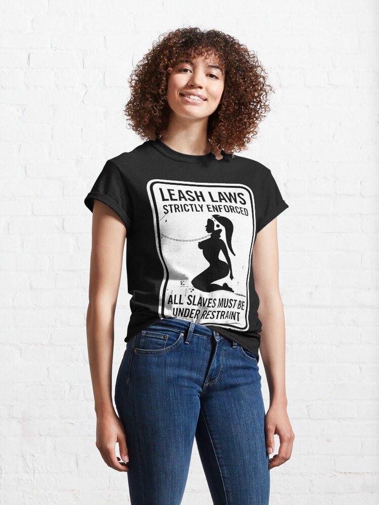 Thumbnail 4 of 7, Classic T-Shirt, Leash Laws Strictly Enforced - twi'lek version designed and sold by penandkink.