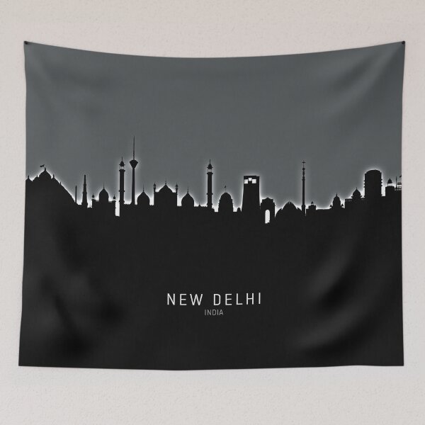 Item preview, New Delhi India Skyline designed and sold by ArtPrints.