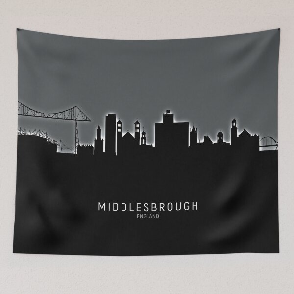 Item preview, Middlesbrough England Skyline designed and sold by ArtPrints.