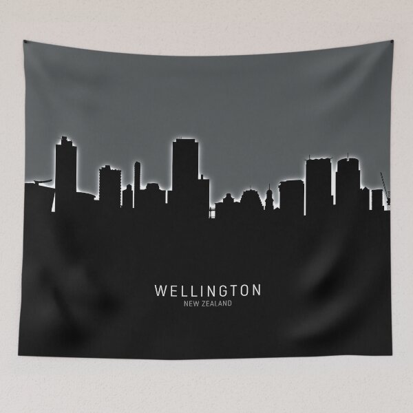 Item preview, Wellington New Zealand Skyline designed and sold by ArtPrints.