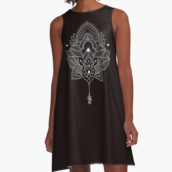 Flower mandala unalome A-Line Dress