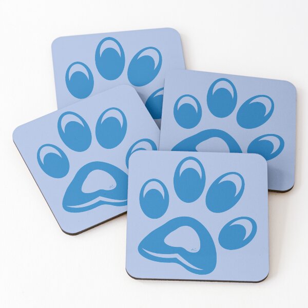 Item preview, Dog blue paw prints pattern designed and sold by iCraftCafe.