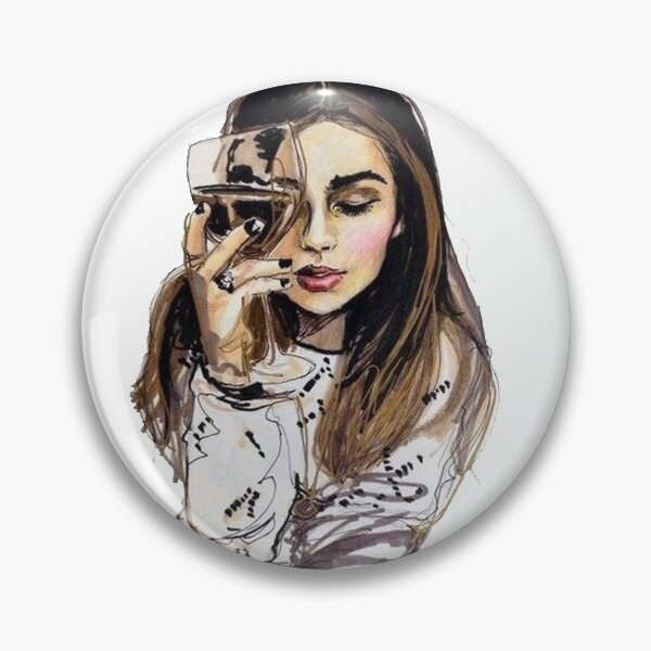 Item preview, girl, girl with a glass, wineglass designed and sold by Viktoriia Trubiichuk.