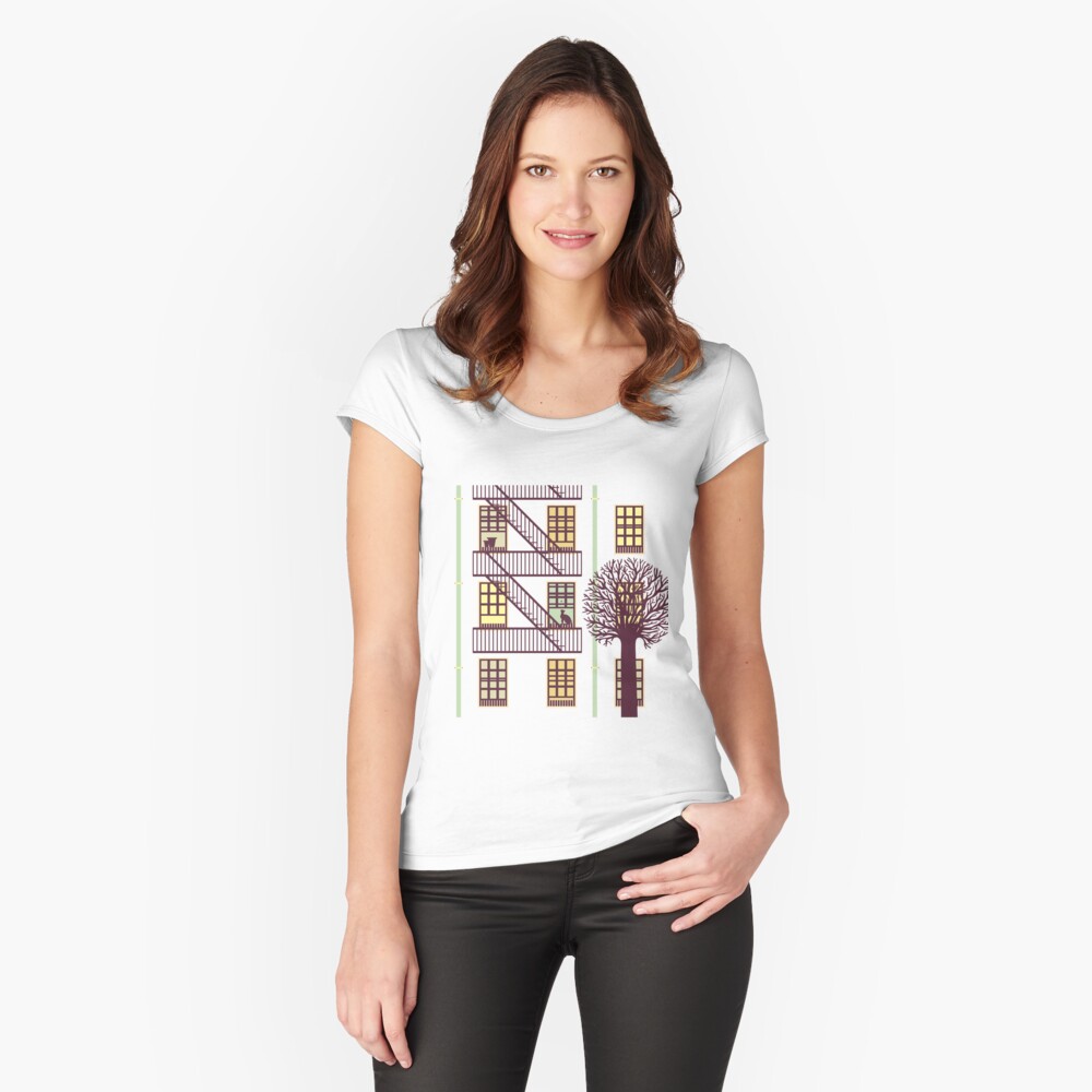 Item preview, Fitted Scoop T-Shirt designed and sold by freshinkstain.