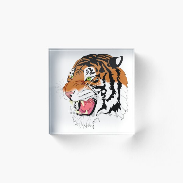 Tiger Herex Standard Scary Tiger Face Posters Redbubble 