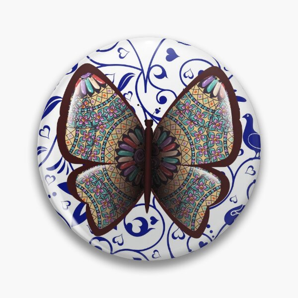 Item preview, Heart butterfly with mandala design colors designed and sold by corner-shop.