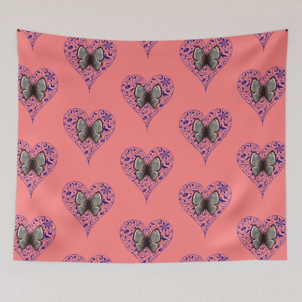 Item preview, Heart butterfly with mandala design colors designed and sold by corner-shop.