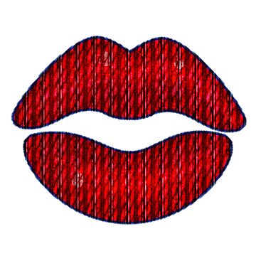 Artwork thumbnail, Red Lips (1) White Background by Vk91