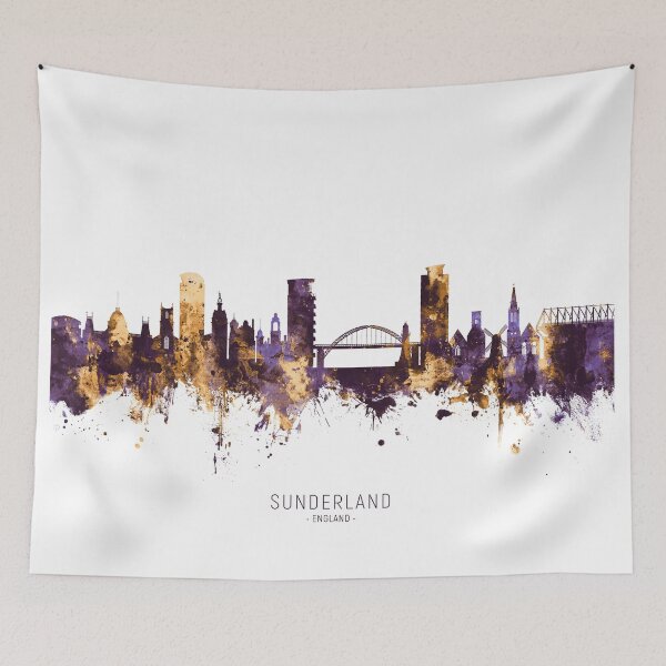 Item preview, Sunderland England Skyline designed and sold by ArtPrints.