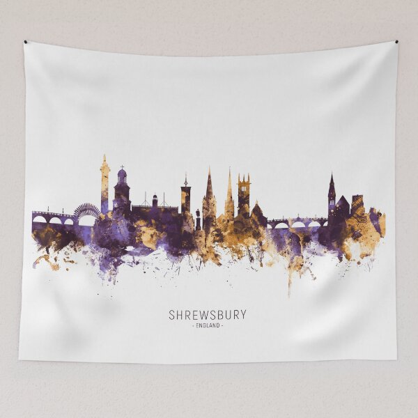 Item preview, Shrewsbury England Skyline designed and sold by ArtPrints.