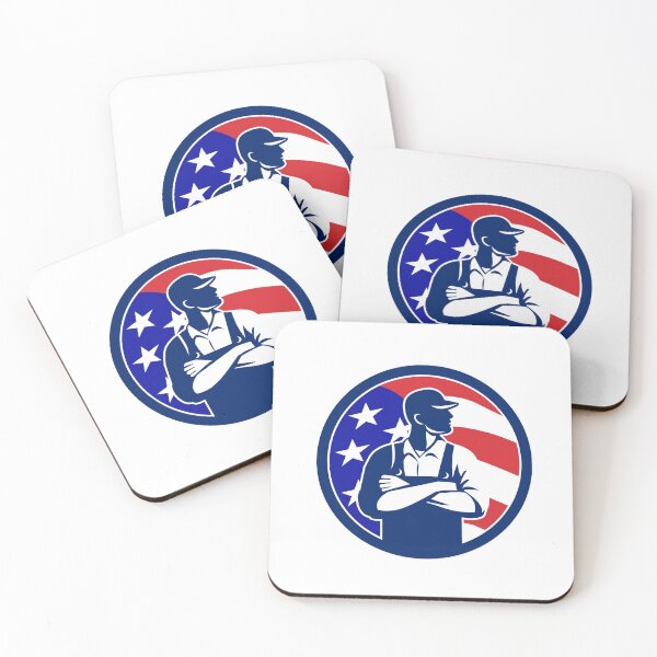 Item preview, American Organic Farmer USA Flag Circle Retro designed and sold by patrimonio.
