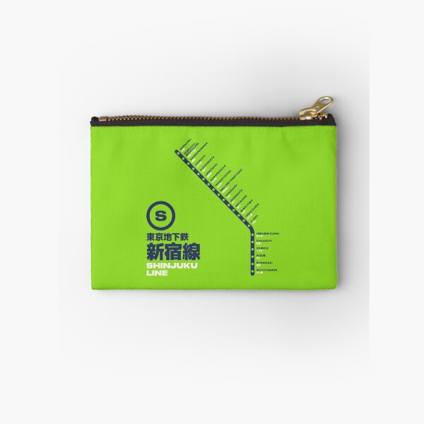 Item preview, Tokyo Shinjuku Line Train Station List Map Lime designed and sold by VoodooCircus.