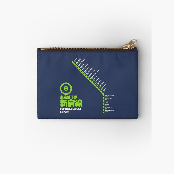 Item preview, Tokyo Shinjuku Line Train Station List Map Navy designed and sold by VoodooCircus.