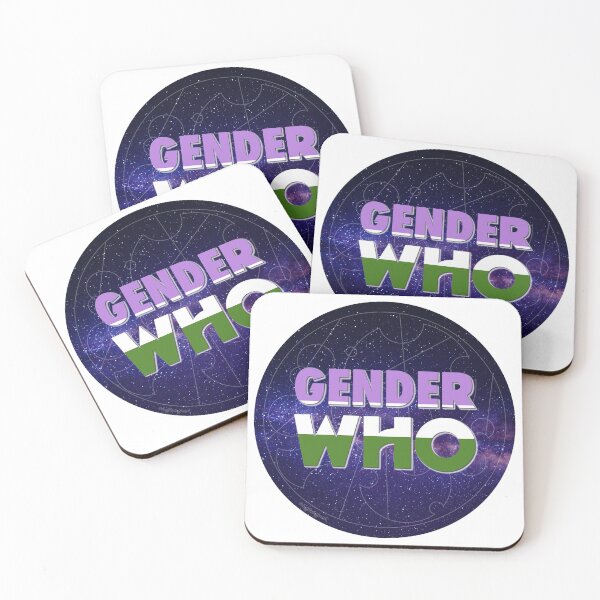 Item preview, Gender Who - Genderqueer (blue) designed and sold by gallifreystede.