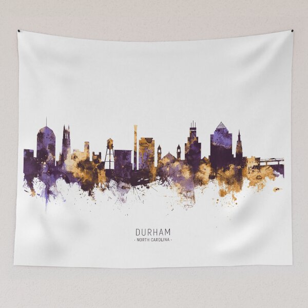 Item preview, Durham North Carolina Skyline designed and sold by ArtPrints.