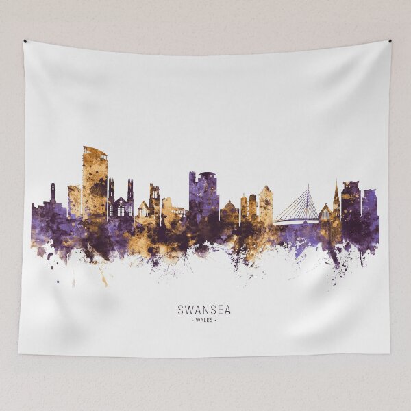 Item preview, Swansea Wales Skyline designed and sold by ArtPrints.