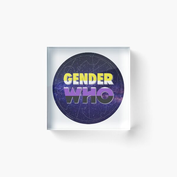 Item preview, Gender Who - Non-Binary (blue) designed and sold by gallifreystede.