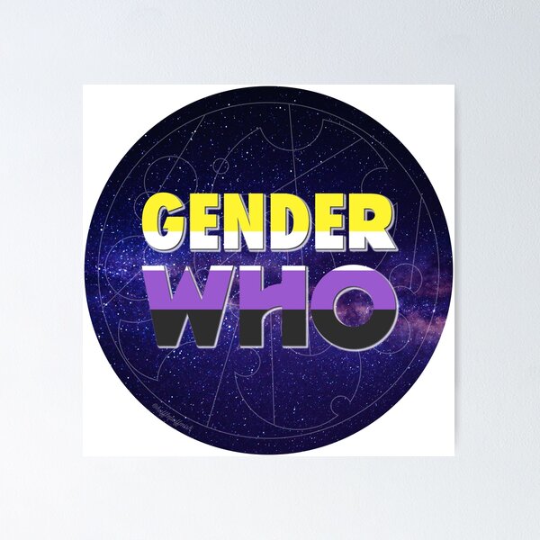 Item preview, Gender Who - Non-Binary (blue) designed and sold by gallifreystede.
