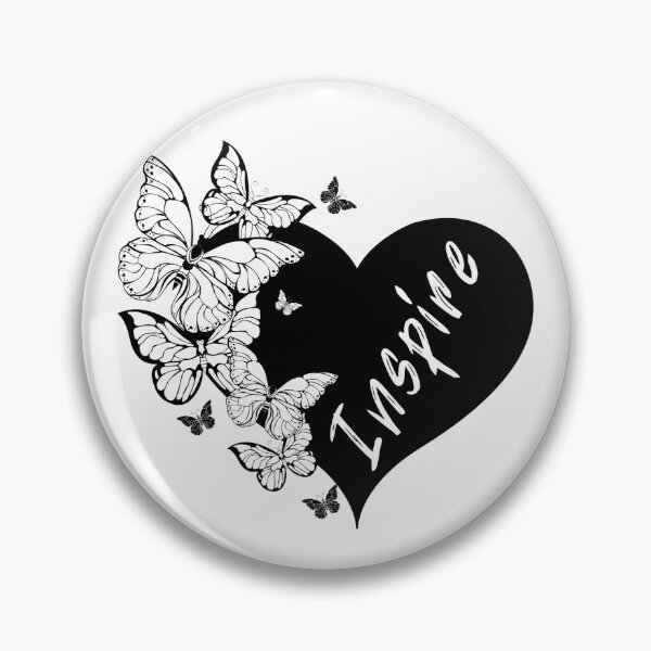 Item preview, Black and white heart butterflies with motivational message designed and sold by corner-shop.