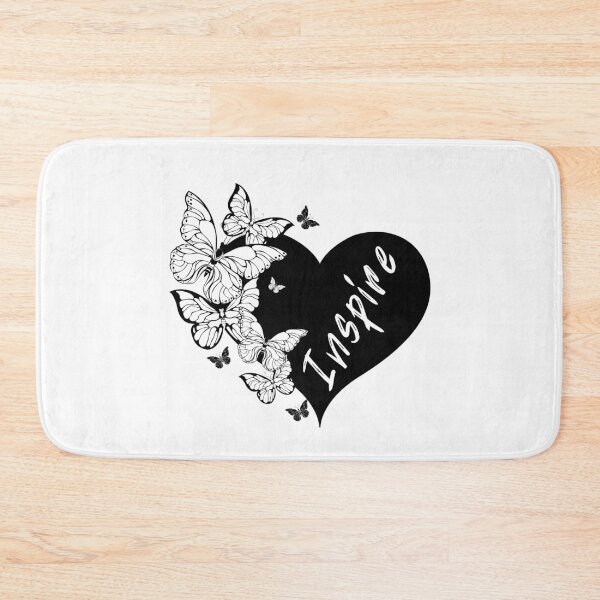 Item preview, Black and white heart butterflies with motivational message designed and sold by corner-shop.