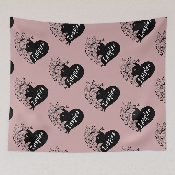 Item preview, Black and white heart butterflies with motivational message designed and sold by corner-shop.