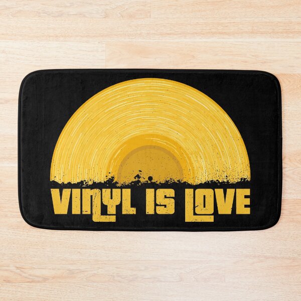 Item preview, Yellow Vinyl is love (black) designed and sold by animinimal.