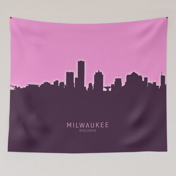 Aperçu de l'œuvre Milwaukee Wisconsin Skyline créée et vendue par ArtPrints.