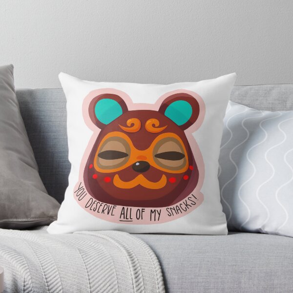 Encouraging Animal Crossing Clay Throw Pillow