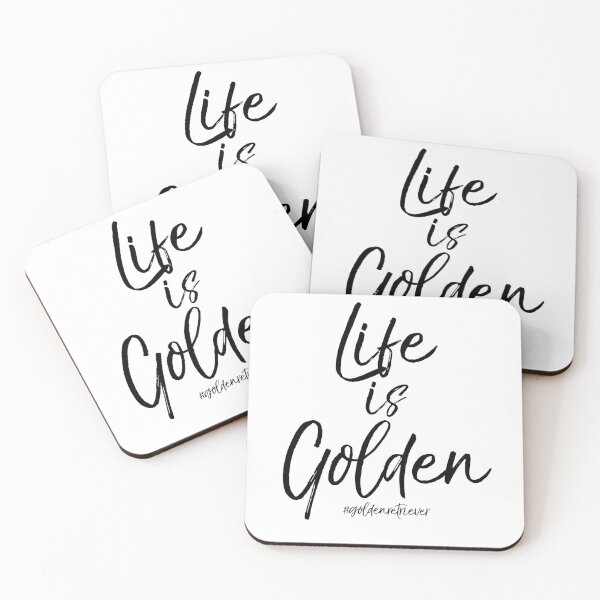 Item preview, Life is Golden #GoldenRetriever Dog Quote designed and sold by TNDesignStudio.