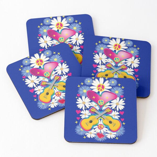 Item preview, 27 Herzen Gitarren Peace Frieden Blumen designed and sold by Margarita-Art.