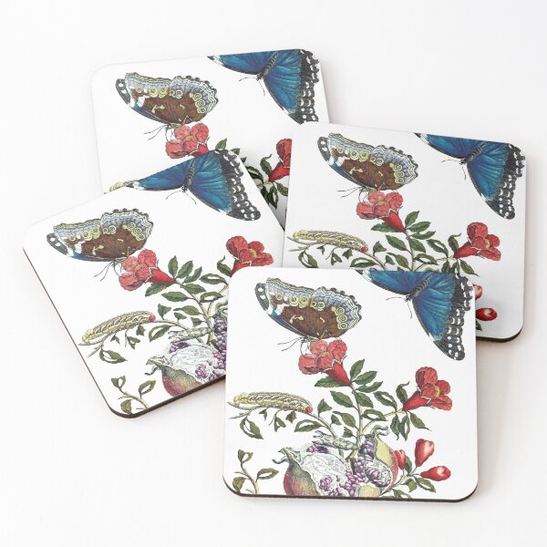 Item preview, Pomegranate and Menelaus Blue Morpho designed and sold by minimalcinema.