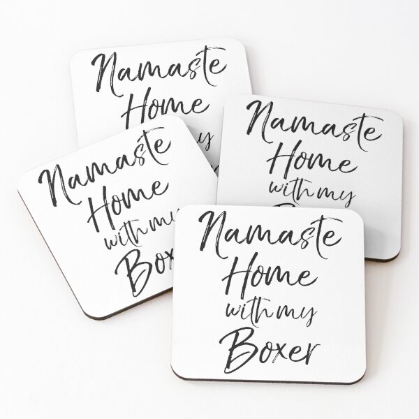 Item preview, Namaste Home with My Boxer Dog Quote designed and sold by TNDesignStudio.