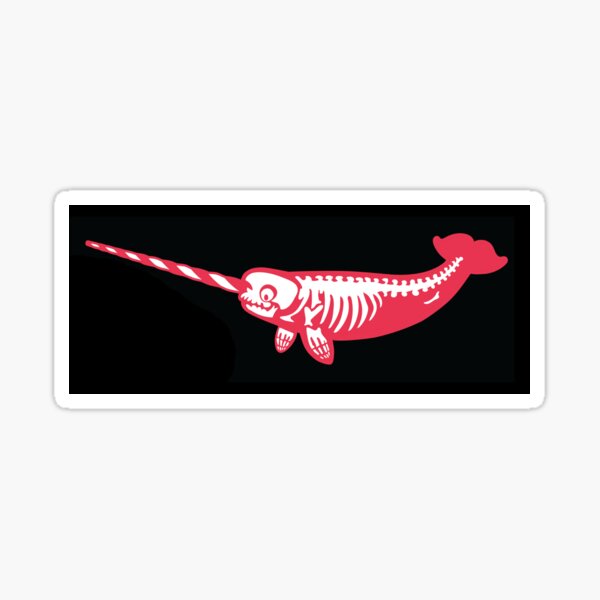 Vista previa del artículo con la obra «SkeleNarwhal - Asusta un poco de diversión», diseñado y vendido por Peppermint Narwhal.
