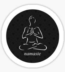 Yoga Namaste Calmness (White) Sticker