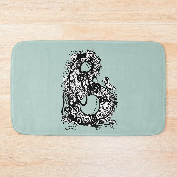 Item preview, The Letter B Alphabet Aussie Tangle in Black and White Transparent Background designed and sold by Heatherian.