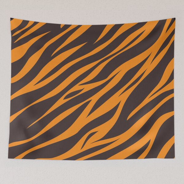 Item preview, Tiger Orange Wave Prints Background designed and sold by flying-flamingo.