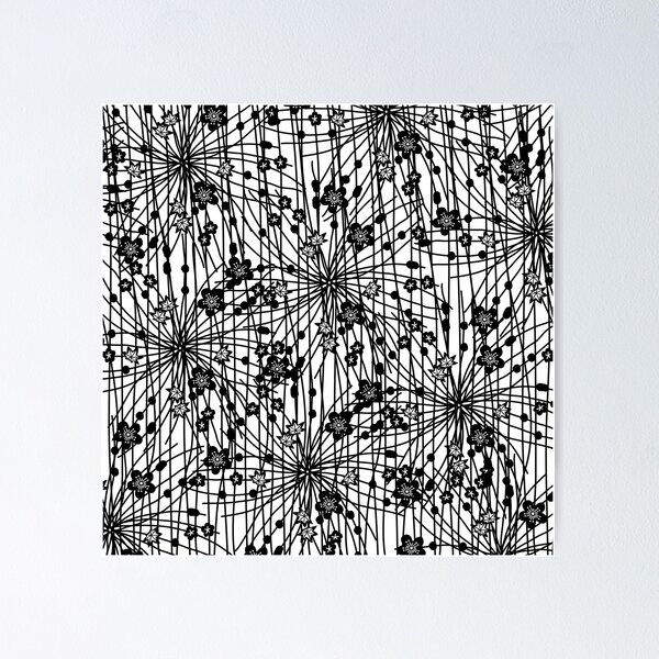 Item preview, Pattern 10: Sakura B+W designed and sold by ligaturedesign.