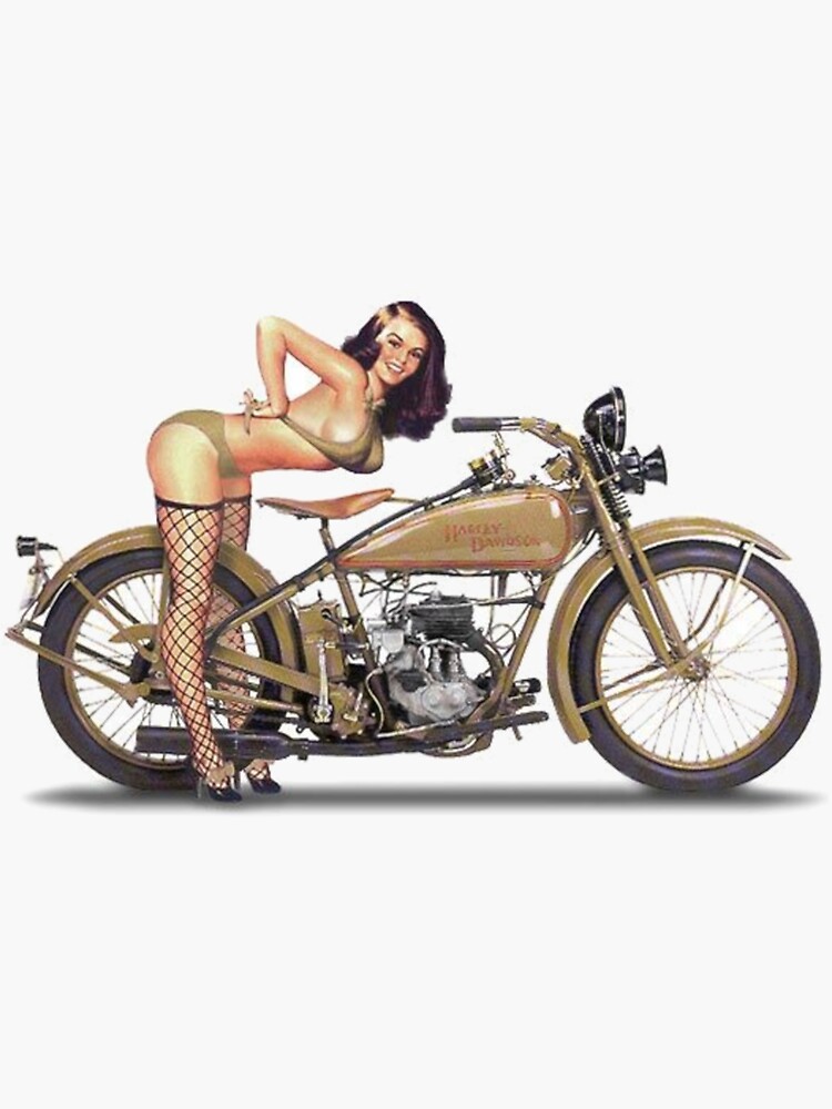 Motorcycle Pin Up Girl by Idjerun