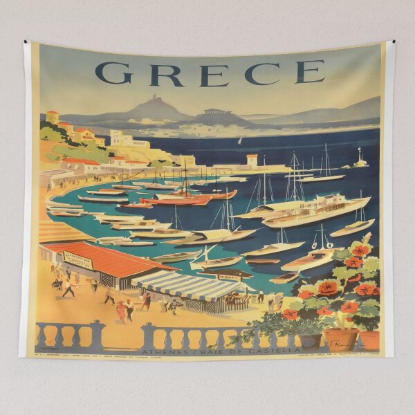Item preview, Grece vintage travel for poster designed and sold by HouseofBalloon.