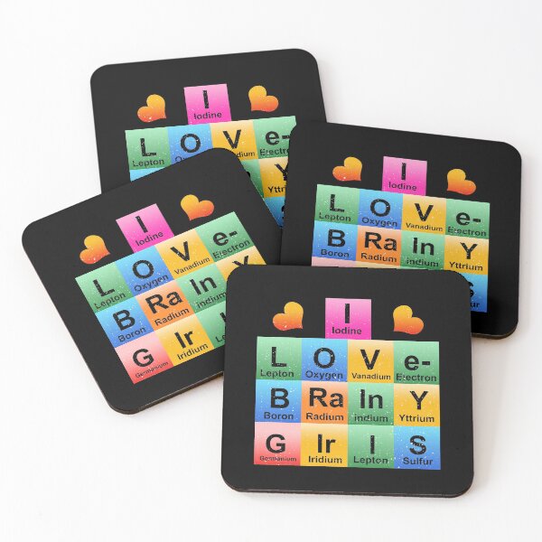 Item preview, I love brainy girls nerd chemistry chemist gift designed and sold by redshirtz.