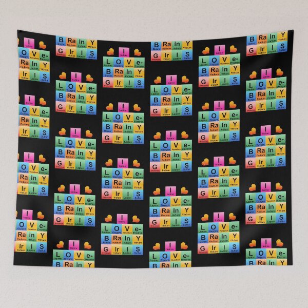 Item preview, I love brainy girls nerd chemistry chemist gift designed and sold by redshirtz.