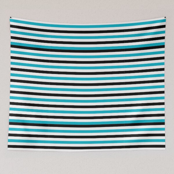 Item preview, Trendy Black And Blue Stripe Pattern designed and sold by semas.