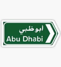 Abu Dhabi Road Sign, UAE Sticker