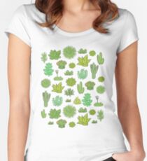 Succulents Women's Fitted Scoop T-Shirt