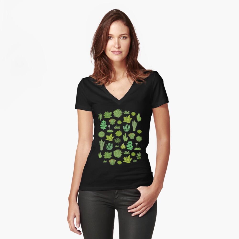 Item preview, Fitted V-Neck T-Shirt designed and sold by kostolom3000.