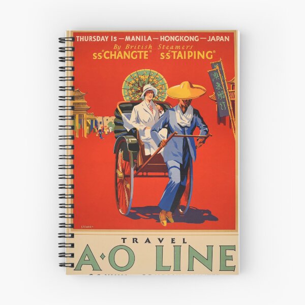 Item preview, Travel AO Line vintage travel poster designed and sold by stickart-marek.