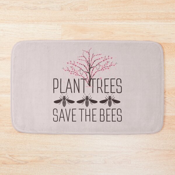 Item preview, Plant Trees Save The Bees Cute Bee Lover environment protection inspirational quote  designed and sold by alenaz.