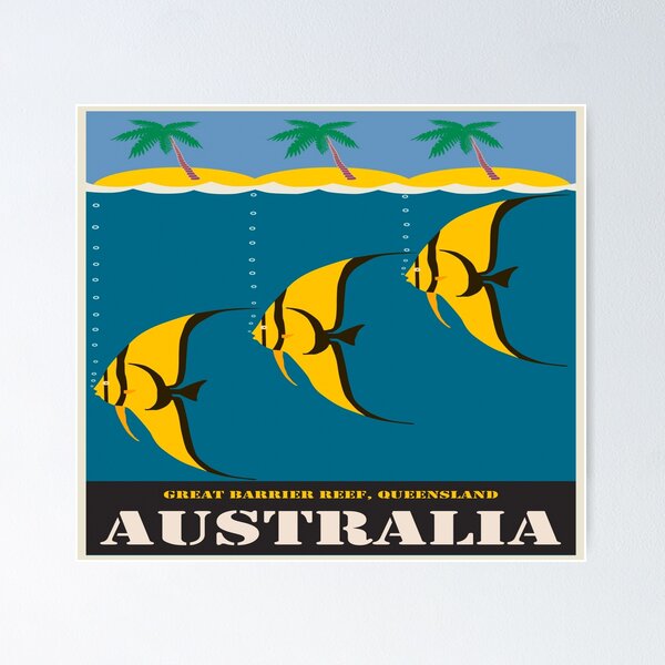 Item preview, Visit Australia ! For Vintage poster, phone case, Stickers,... designed and sold by HouseofBalloon.